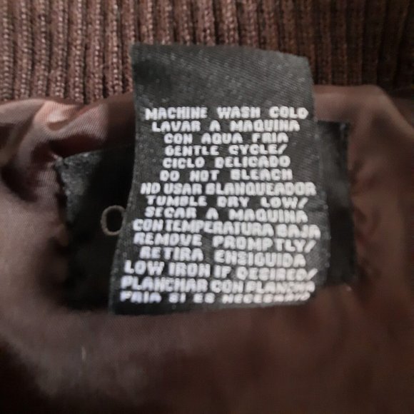 Outer Edge puffy Quilted Vest Full Zip + Buttons 2 Front Pockets Brown Size XL - Picture 6 of 7